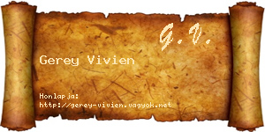 Gerey Vivien névjegykártya